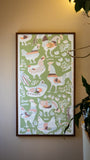 "Chickens in Clover" - Wallpaper Swatch