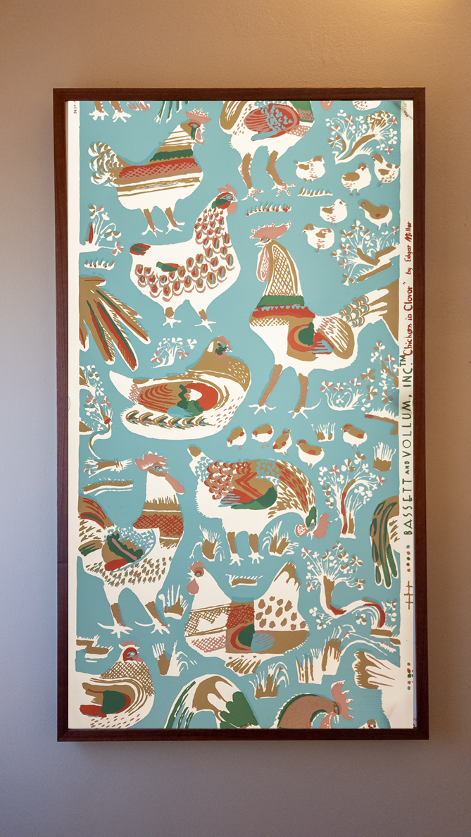 "Chickens in Clover" - Wallpaper Swatch